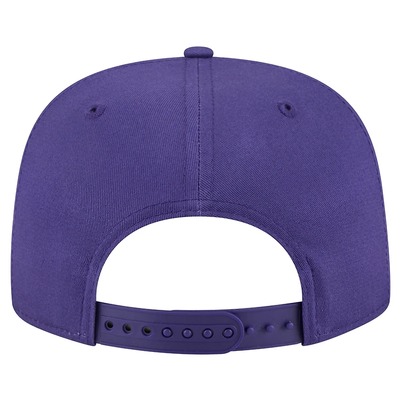 Casquette snapback de golfeur New Era violette avec texte de l'équipe des Phoenix Suns pour homme