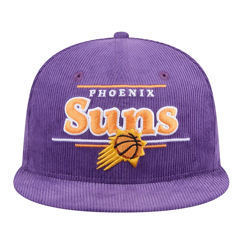 Casquette snapback 9FIFTY en velours côtelé violet Phoenix Suns de New Era pour homme