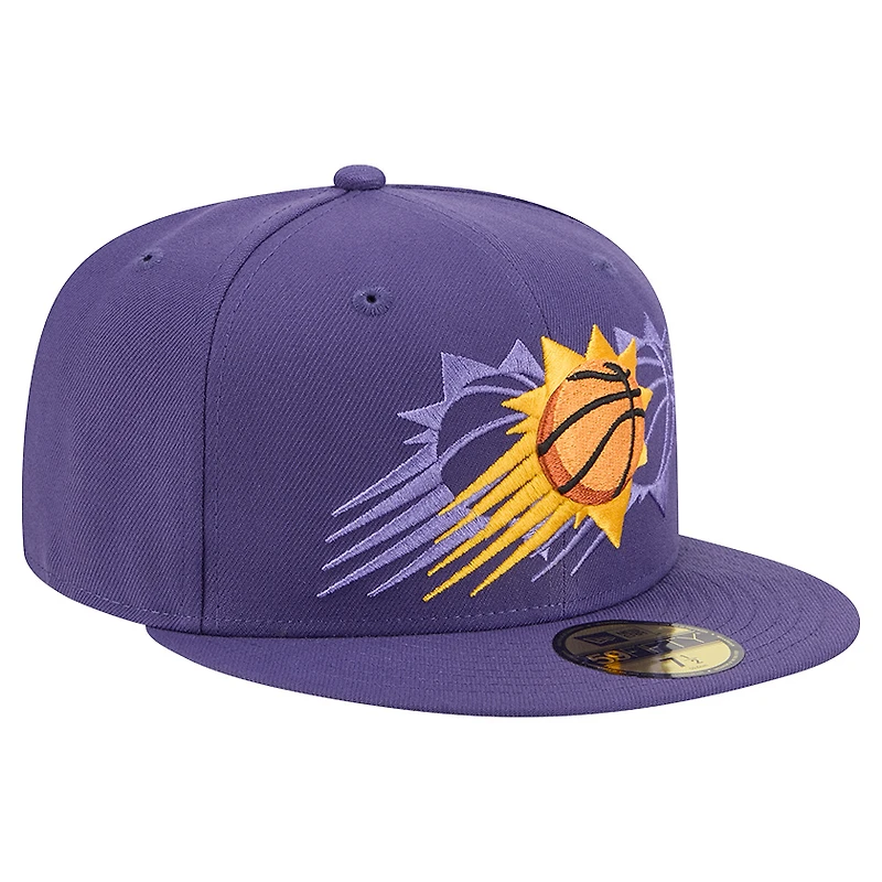 Casquette ajustée Tri-Hit 59Fifty violette des Phoenix Suns de New Era pour homme