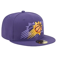 Casquette ajustée Tri-Hit 59Fifty violette des Phoenix Suns de New Era pour homme