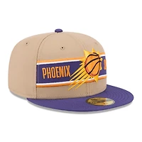 Casquette ajustée New Era pour hommes, beige/violet, Phoenix Suns 2024 NBA Draft 59FIFTY