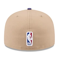 Casquette ajustée New Era pour hommes, beige/violet, Phoenix Suns 2024 NBA Draft 59FIFTY