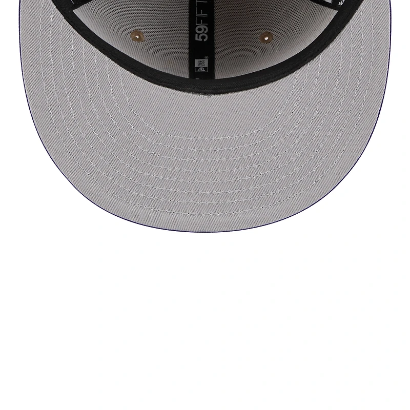 Casquette ajustée New Era pour hommes, beige/violet, Phoenix Suns 2024 NBA Draft 59FIFTY