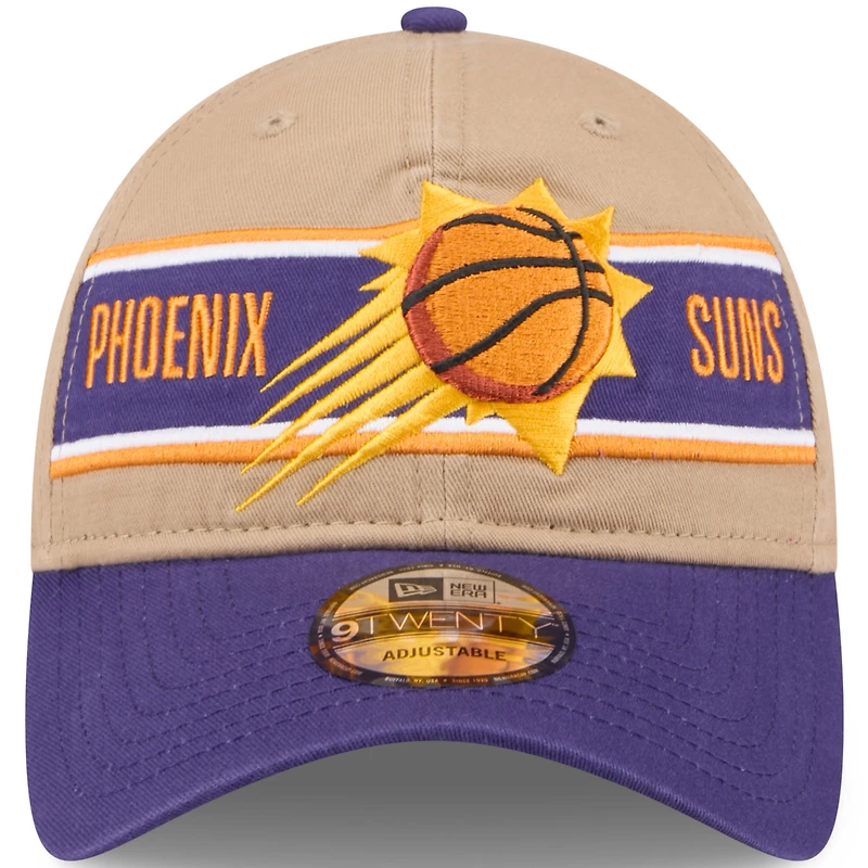 Casquette réglable New Era pour hommes, beige/violet, Phoenix Suns 2024 NBA Draft 9TWENTY