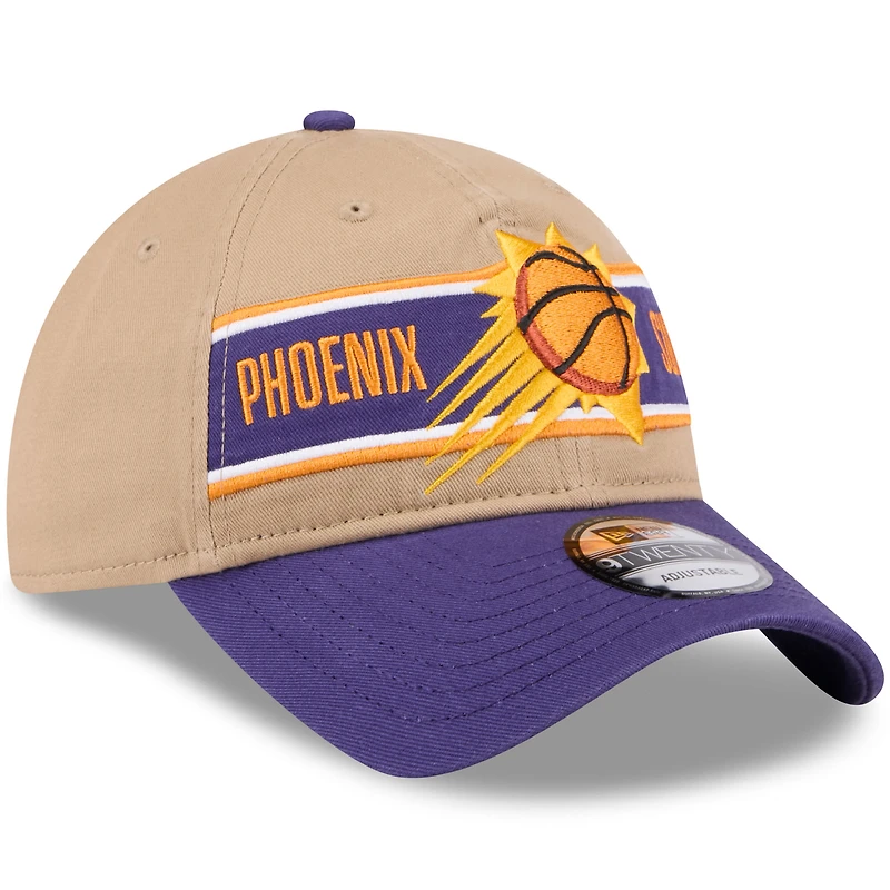 Casquette réglable New Era pour hommes, beige/violet, Phoenix Suns 2024 NBA Draft 9TWENTY