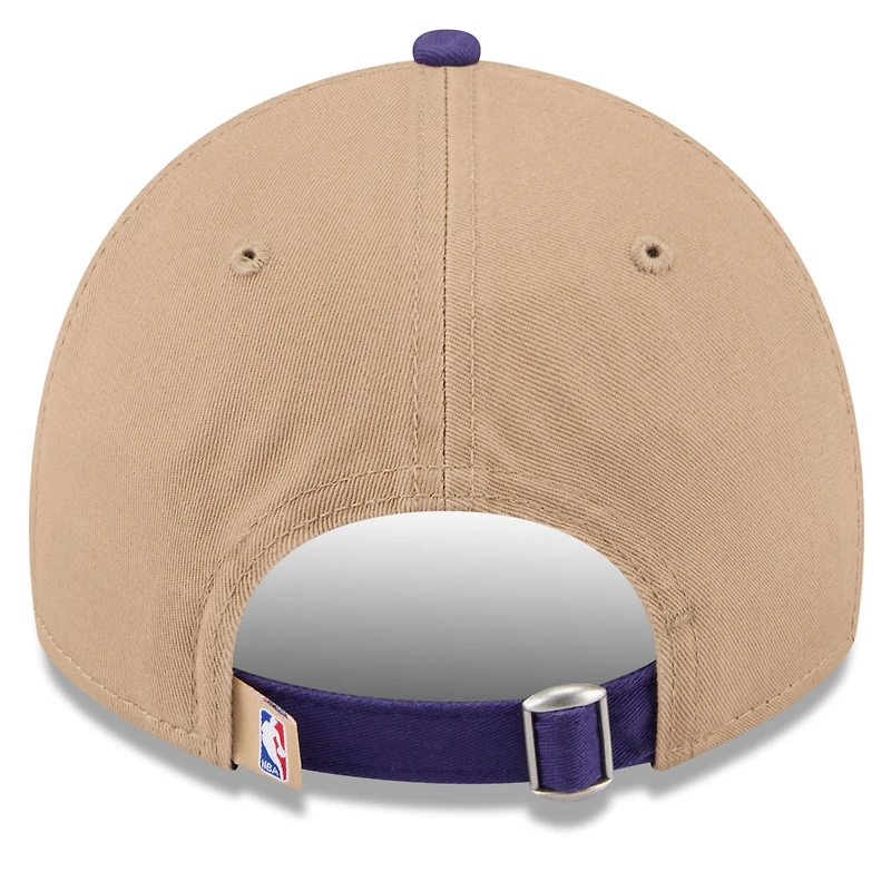 Casquette réglable New Era pour hommes, beige/violet, Phoenix Suns 2024 NBA Draft 9TWENTY