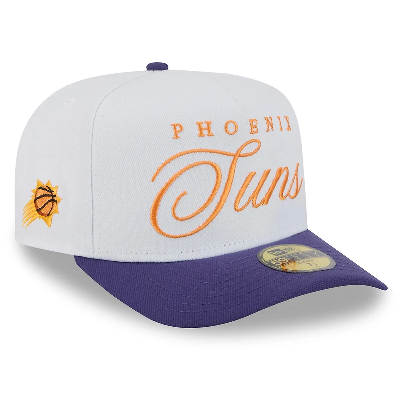 Casquette ajustée New Era 59FIFTY blanche/violette pour homme, NBA Draft 2025, Phoenix Suns