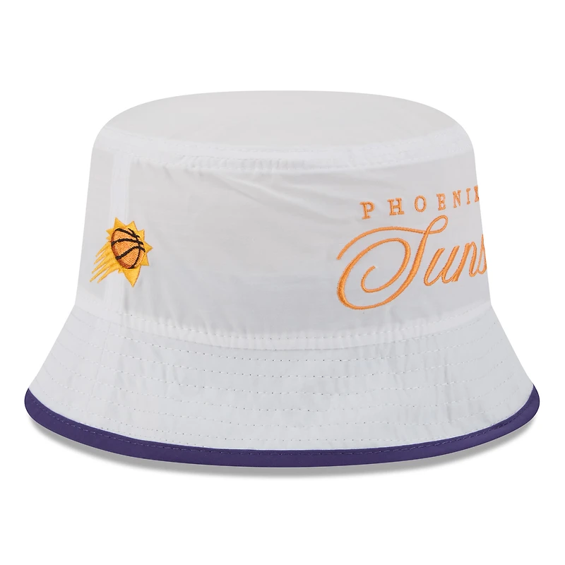 Men's New Era White/Purple Phoenix Suns 2025 NBA Draft Nylon Bucket Hat