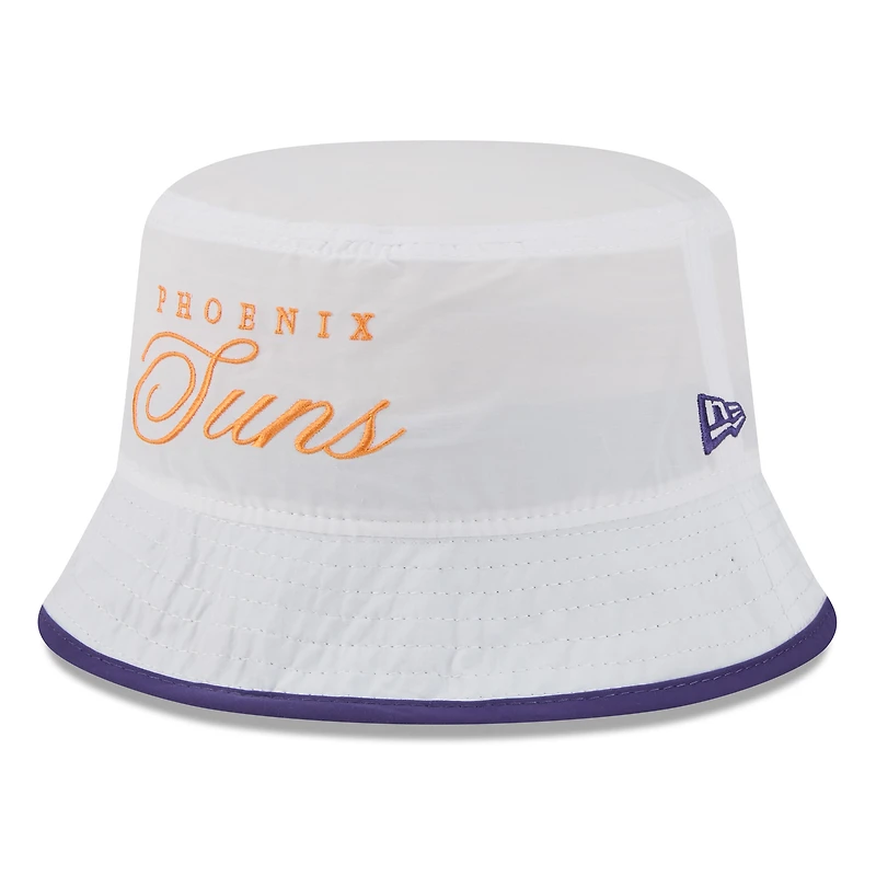 Bob en nylon New Era blanc/violet pour homme, Phoenix Suns, NBA Draft 2025
