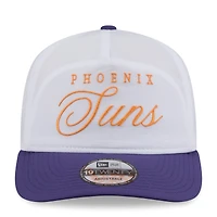 Casquette ajustable New Era 19TWENTY en nylon blanc/violet pour homme, draft NBA 2025, Phoenix Suns