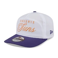Casquette ajustable New Era 19TWENTY en nylon blanc/violet pour homme, draft NBA 2025, Phoenix Suns
