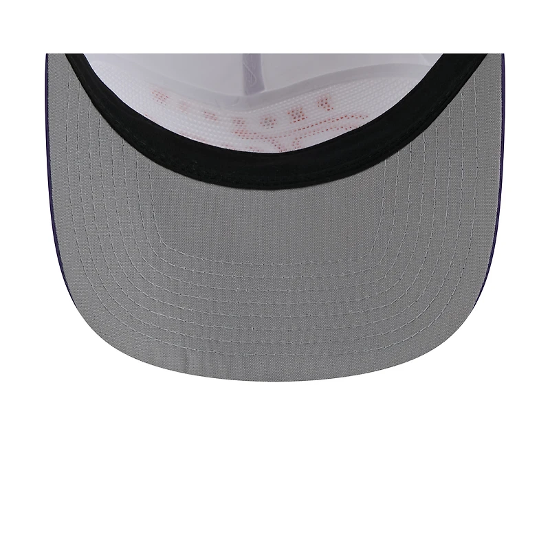 Casquette ajustable New Era 19TWENTY en nylon blanc/violet pour homme, draft NBA 2025, Phoenix Suns
