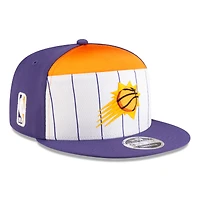 Casquette snapback 9FIFTY blanche/violette pour homme New Era Phoenix Suns 2025 NBA Tip Off Split Panel