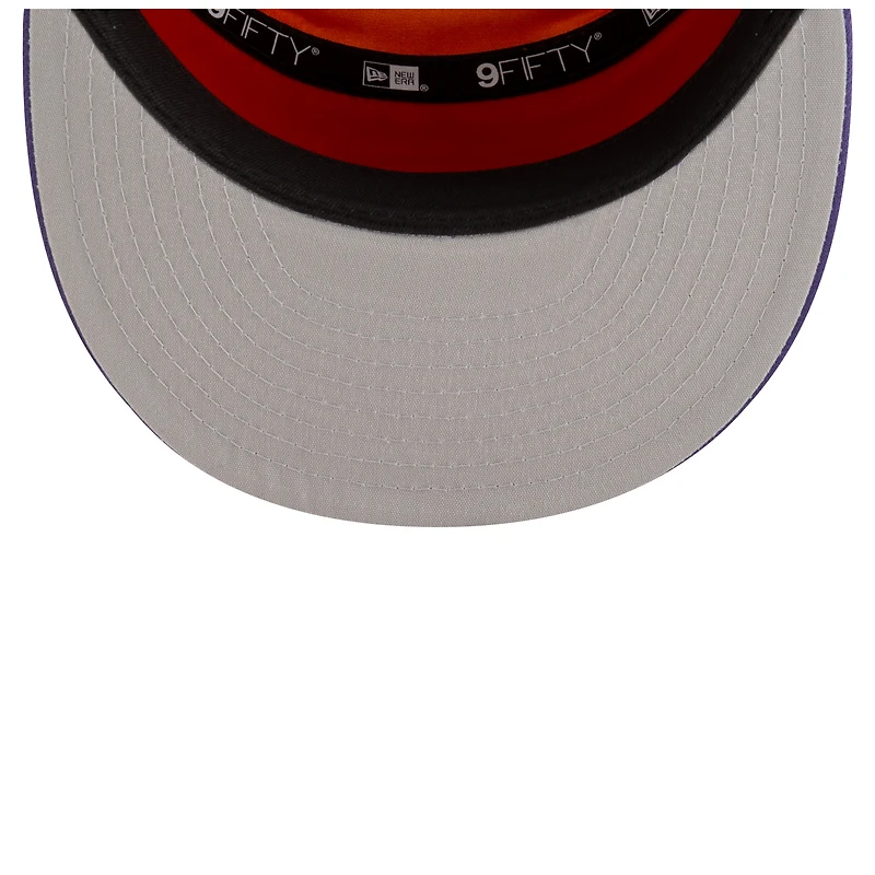 Casquette snapback 9FIFTY blanche/violette pour homme New Era Phoenix Suns 2025 NBA Tip Off Split Panel