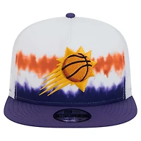 Casquette snapback Dip-Dye 9FIFTY A-Frame Trucker pour homme New Era blanche/violette Phoenix Suns