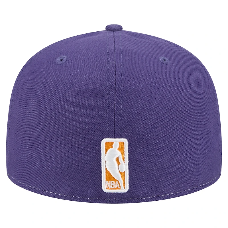 Men's New Era  White/Purple Phoenix Suns Repeat 59Fifty Fitted Hat