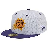 Casquette ajustée 59FIFTY Throwback 2Tone Phoenix Suns New Era pour hommes, blanc/violet