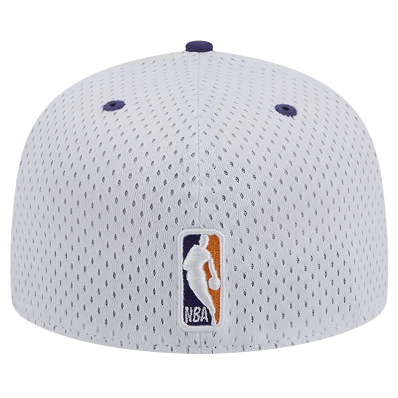 Men's New Era White/Purple Phoenix Suns Throwback 2Tone 59FIFTY Fitted Hat