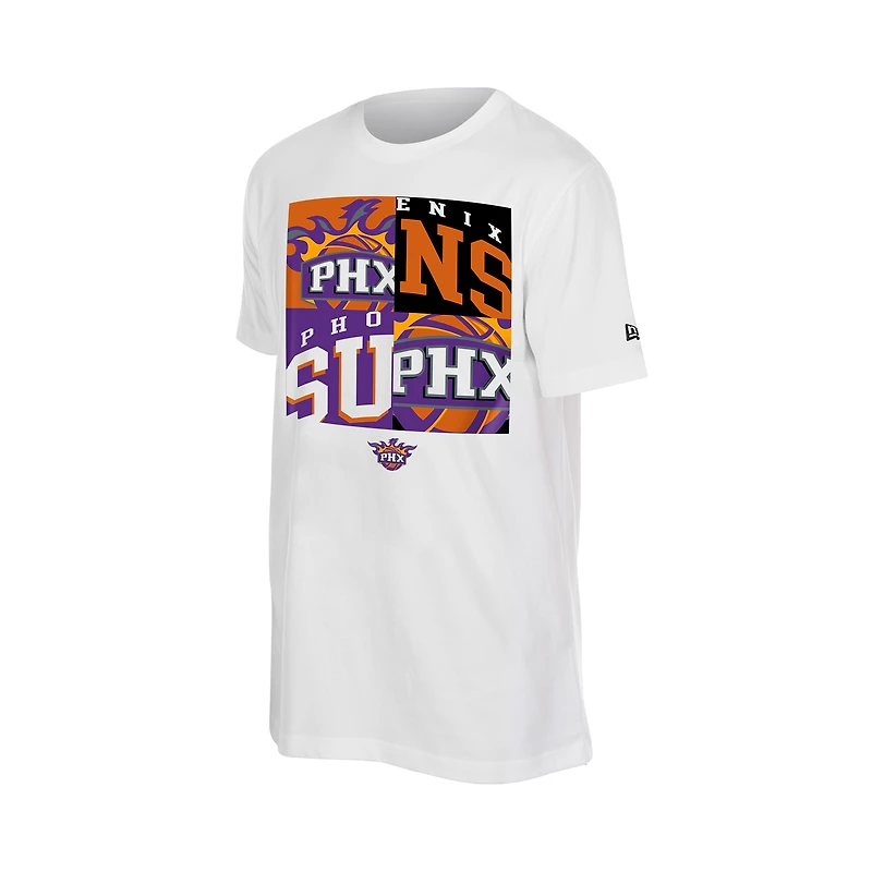 Men's New Era  White Phoenix Suns Block Logo T-Shirt