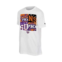 Men's New Era  White Phoenix Suns Block Logo T-Shirt