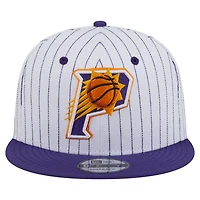 Casquette snapback New Era Deceptor 9FIFTY à rayures fines pour homme, blanche