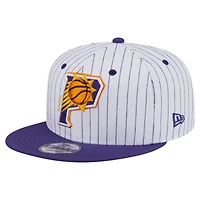 Casquette snapback New Era Deceptor 9FIFTY à rayures fines pour homme, blanche