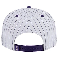 Casquette snapback New Era Deceptor 9FIFTY à rayures fines pour homme, blanche
