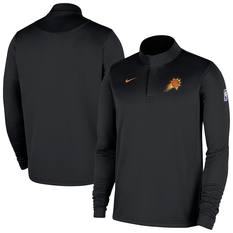 Haut Nike noir Phoenix Suns 2025/26 Authentic Coaches à quart de zip Dri-Fit pour homme