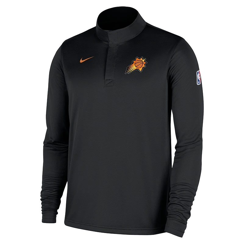 Haut Nike noir Phoenix Suns 2025/26 Authentic Coaches à quart de zip Dri-Fit pour homme
