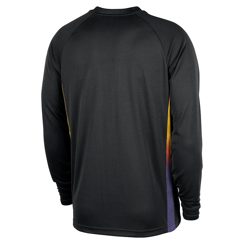 Men's Nike Black Phoenix Suns 2025/26 City Edition Authentic Pregame Dri-FIT Long Sleeve Shooting T-Shirt