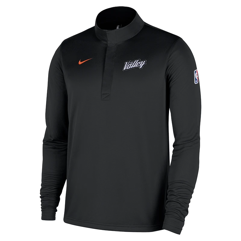 Men's Nike  Black Phoenix Suns 2025/26 City Edition Remix Authentic Coaches Dri-FIT Half-Zip Top