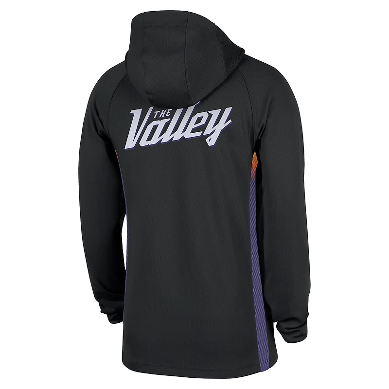 Men's Nike Black Phoenix Suns 2025/26 City Edition Remix Authentic On-Court Quarter-Zip Dri-FIT Hooded Jacket