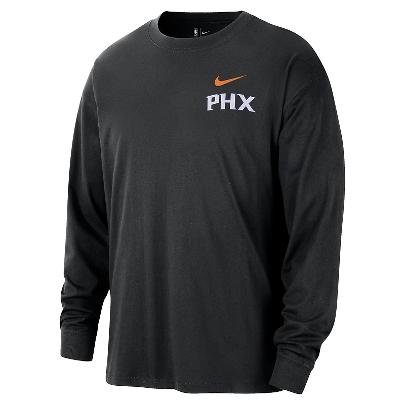 T-shirt à manches longues Nike Phoenix Suns City Edition Remix Essential Logo noir pour homme