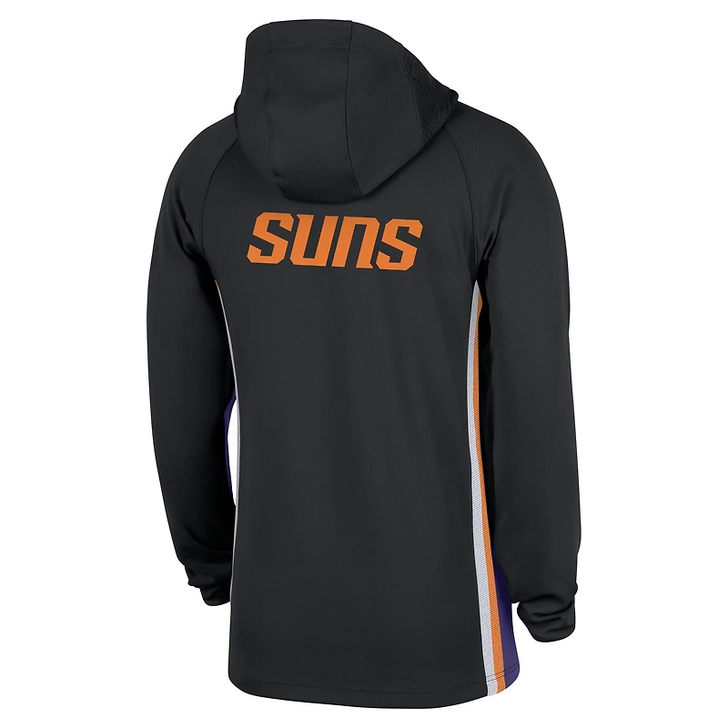 Veste à capuche Nike Phoenix Suns Authentic On Court Zone Quarter-Zip Dri-FIT pour homme, noire