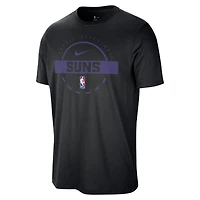 T-shirt d'entraînement Nike noir authentique des Phoenix Suns pour homme