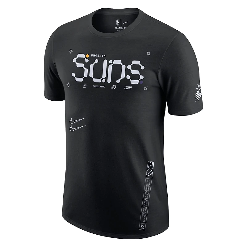 T-shirt Nike Phoenix Suns Courtside Air Traffic Control Max90 pour homme, noir