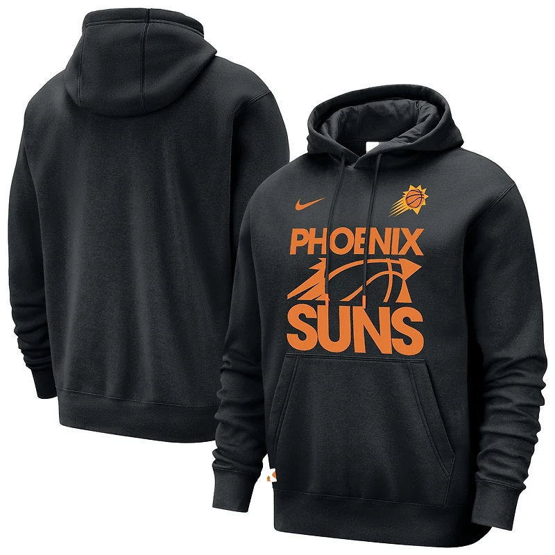Sweat à capuche Nike Courtside Club noir Phoenix Suns pour homme
