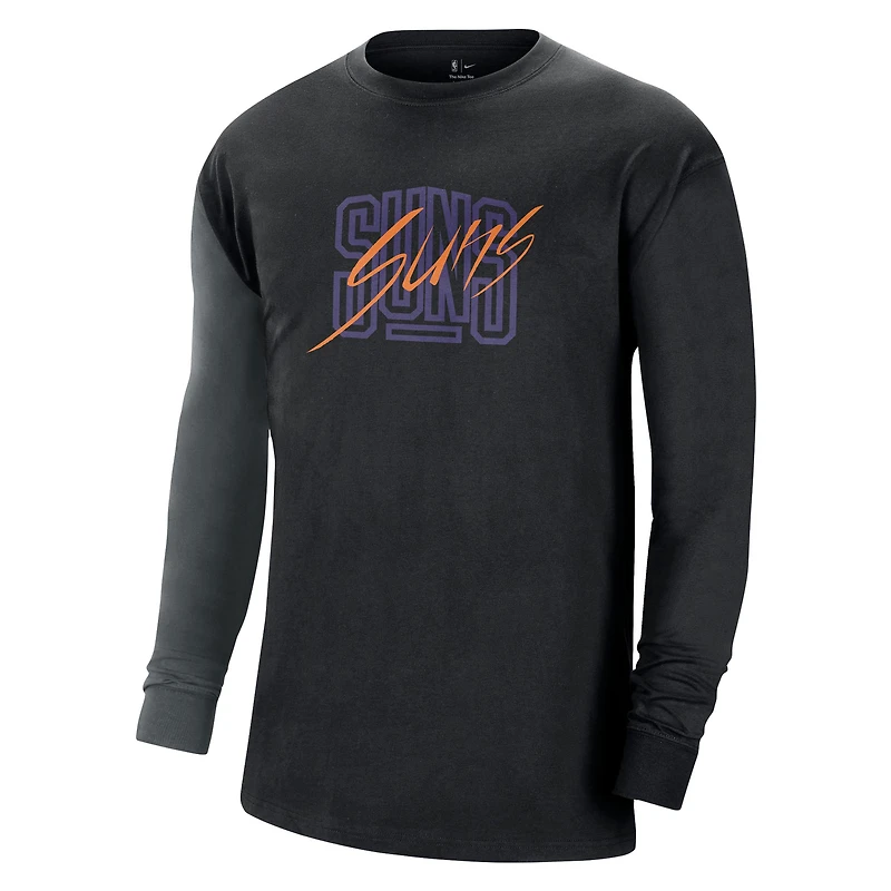 T-shirt à manches longues Nike Phoenix Suns Courtside Versus Flight MAX90 pour homme, noir