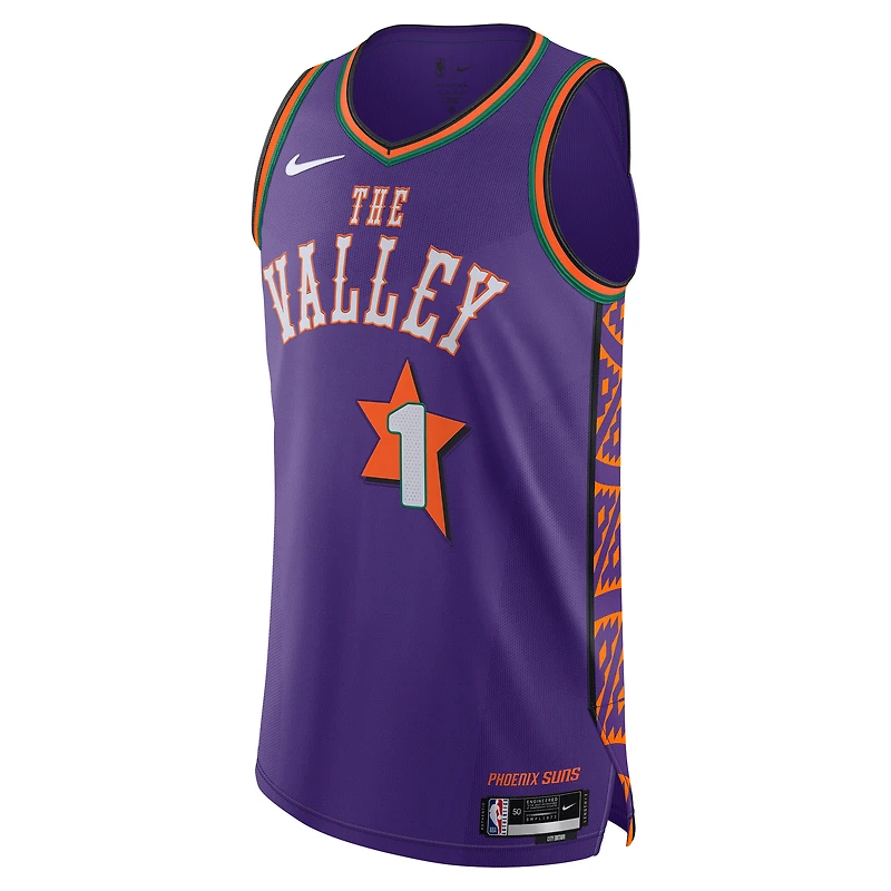 Maillot de joueur authentique Nike Devin Booker Purple Phoenix Suns 2024/25 pour homme - Édition City