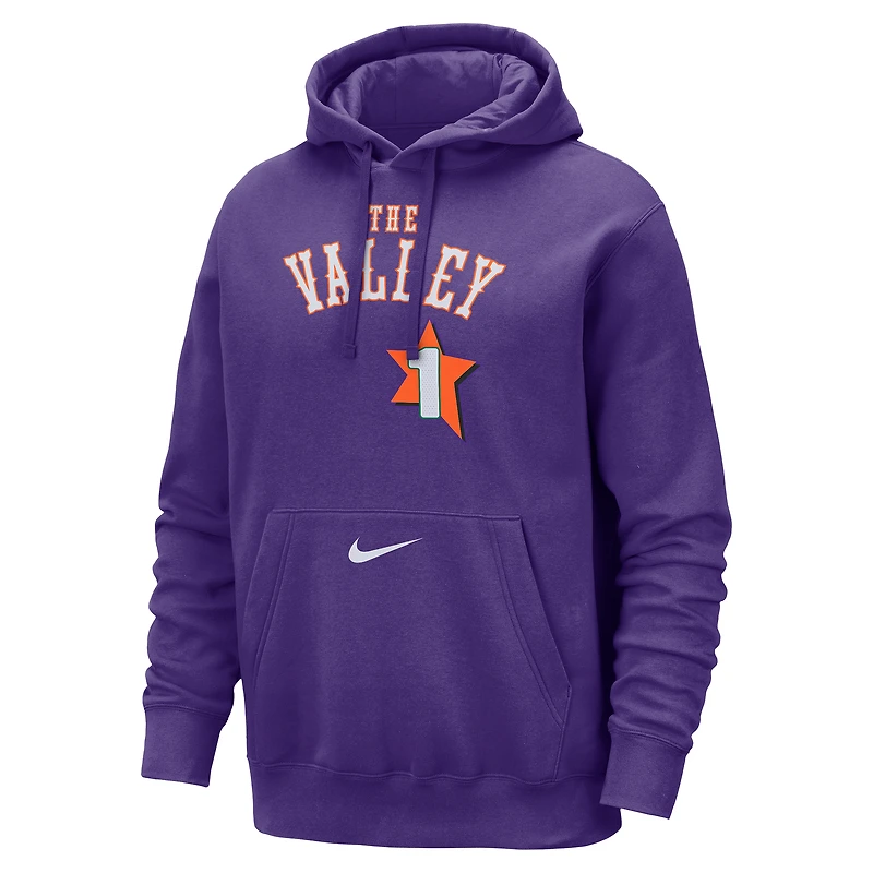 Men's Nike Devin Booker Purple Phoenix Suns 2024/25 City Edition Name & Number Pullover Hoodie