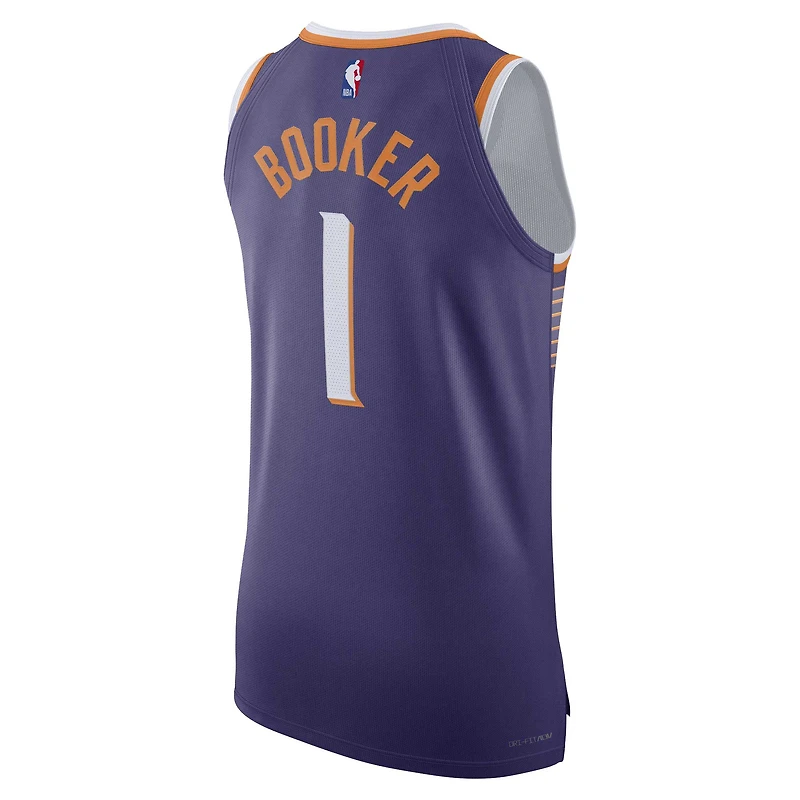 Maillot authentique Nike Devin Booker violet Phoenix Suns pour homme - Édition Icon