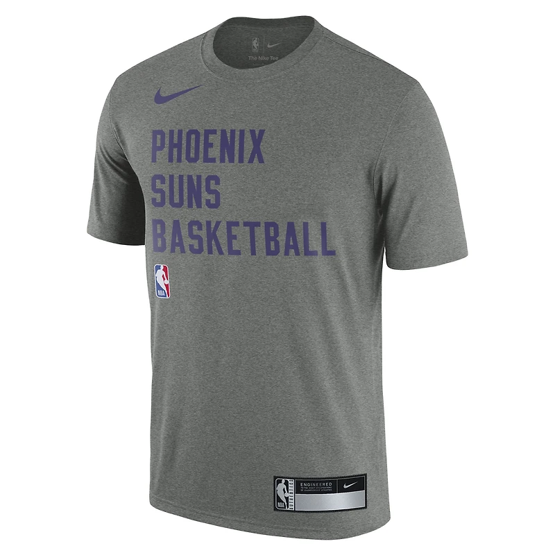 Men's Nike Heather Gray Phoenix Suns 2023/24 Sideline Legend Performance Practice T-Shirt