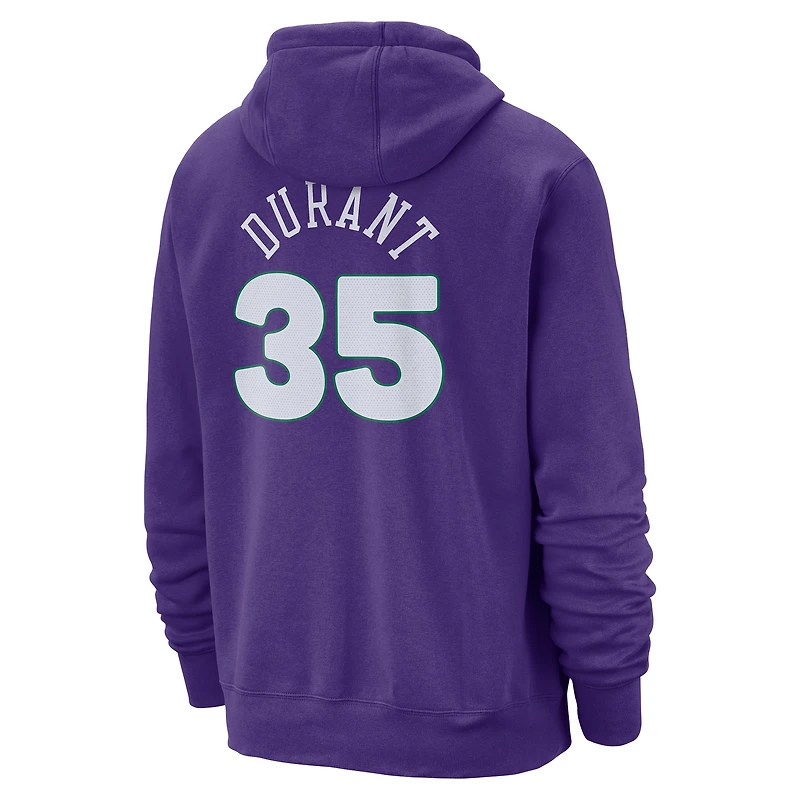 Sweat à capuche Nike pour homme Kevin Durant Purple Phoenix Suns 2024/25 City Edition avec nom et numéro