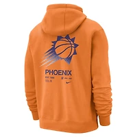 Sweat à capuche Nike Orange Phoenix Suns Courtside Club pour homme