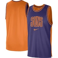 Débardeur Nike Phoenix Suns Courtside Versus Force Split DNA Performance pour Homme Violet/Orange