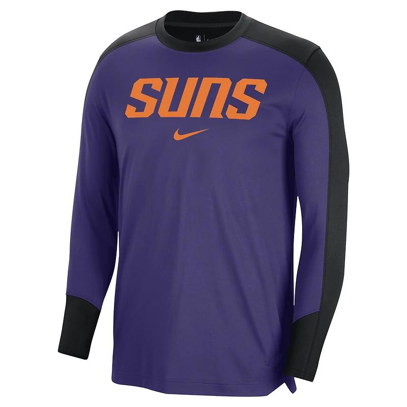 Maillot de tir à manches longues authentique Nike Phoenix Suns 2024/25 violet pour homme