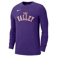 T-shirt à manches longues Nike Phoenix Suns City Edition Essential pour homme 2024/25 Purple
