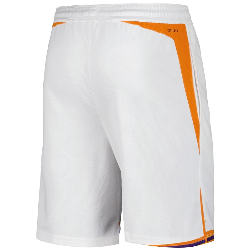 Short Nike blanc Phoenix Suns 2022/23 Swingman Performance pour homme - Édition Association