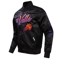 Veste à bouton-pression en satin noir Pro Standard pour hommes des Phoenix Suns 2023/24 City Edition