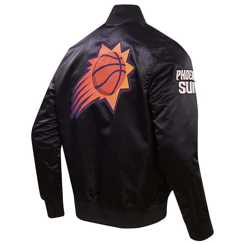 Veste à bouton-pression en satin noir Pro Standard pour hommes des Phoenix Suns 2023/24 City Edition